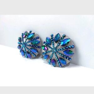 Elegant Blue and Green Rhinestone Pasties